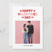Happy Valentine’s Day Custom Photo Collage Holiday シーズンカード (正面)