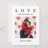 Happy Valentine’s Day Custom Photo Collage Love シーズンカード (正面)