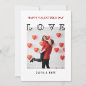 Happy Valentine’s Day Custom Photo Collage love シーズンカード (正面)