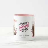 Happy Valentine’s Day Custom Photos & Names Mug  マグカップ (中央)