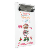 Happy Valentine’s Day Cute Animal Couples ミニクリップボード (アングル)