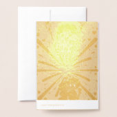 Happy Valentine’s Day Cute Couple Illustration  箔カード (裏面封筒付き)