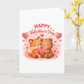 Happy Valentine’s Day Cute Design  カード (黄色い花)