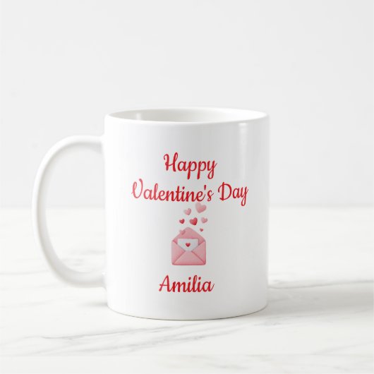 Happy Valentine’s Day Cute Love Mug コーヒーマグカップ (左)