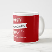 Happy Valentine’s Day – Cute Valentine Love Custom ジャンボコーヒーマグカップ (正面右)
