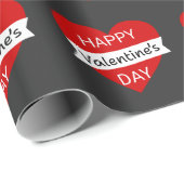 Happy Valentine’s Day – Cute Valentine Love Heart ラッピングペーパー (ロールコーナー)