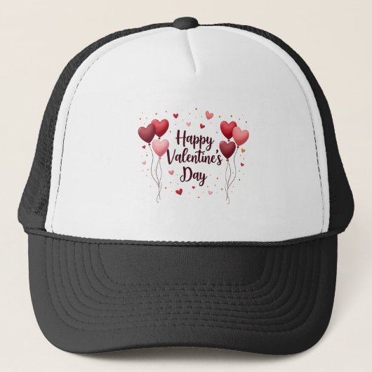 Happy Valentine’s Day Elegant Hat キャップ (正面)