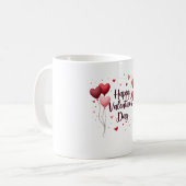 Happy Valentine’s Day Elegant Mug コーヒーマグカップ (正面左)