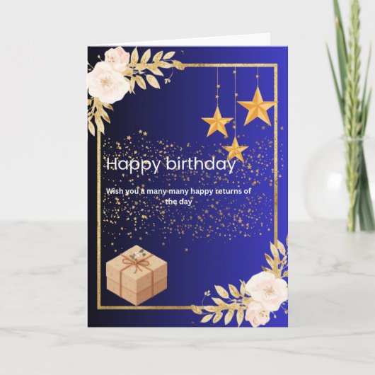 Happy Valentine’s Day Elegant Red & Gold Heart Car カード (正面)