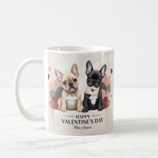 Happy Valentine’s Day French Bulldog Mug – Cute コーヒーマグカップ