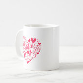 Happy Valentine’s Day Heart Lettering コーヒーマグカップ (正面左)