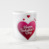 Happy Valentine’s Day Heart Mug ジャンボコーヒーマグカップ (正面)
