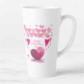 Happy Valentine’s Day Heart Pattern Latte Mug カフェラテマグ (右)