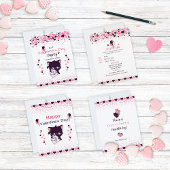 Happy Valentine’s Day Kawaii Cat Kids Flat Card