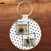 Happy Valentine’s Day Keychain Black Heart Custom キーホルダー (正面)