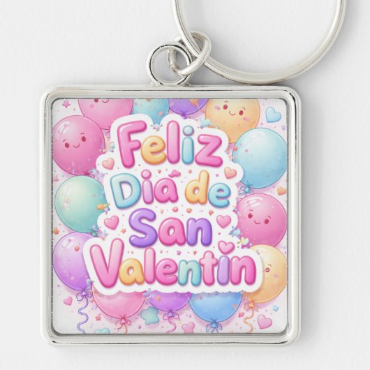 “Happy Valentine’s Day” Keychain – Romantic Gift キーホルダー (正面)