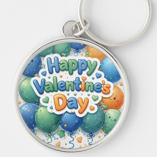 Happy Valentine’s Day Keychain | Romantic Love Key キーホルダー (正面)