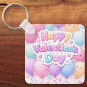 Happy Valentine’s Day Keychain | Romantic Love Key キーホルダー (正面)