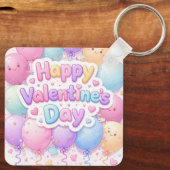 Happy Valentine’s Day Keychain | Romantic Love Key キーホルダー (裏面)