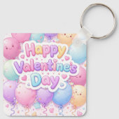 Happy Valentine’s Day Keychain | Romantic Love Key キーホルダー (裏面)