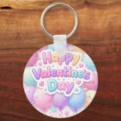 Happy Valentine’s Day Keychain | Romantic Love Key キーホルダー (正面)