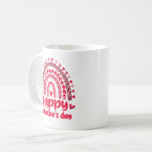 Happy Valentine’s Day Leopard Rainbow コーヒーマグカップ (正面左)