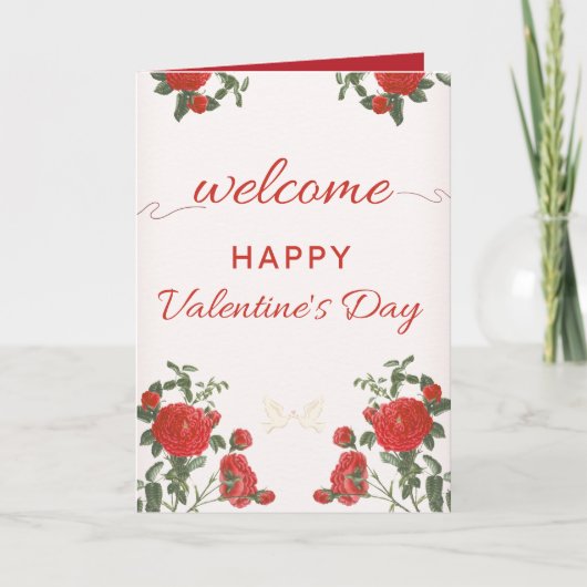 Happy Valentine’s Day Love Card – Sweet Romantic カード (正面)