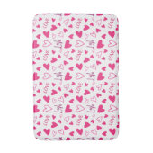 Happy Valentine’s Day Lover Present with Red Heart バスマット (正面縦)