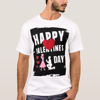 Happy Valentine’s Day Matching Couples Outfit Tee Tシャツ