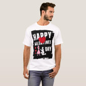 Happy Valentine’s Day Matching Couples Outfit Tee Tシャツ (正面フル)