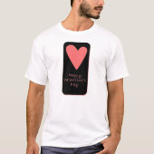 Happy Valentine’s Day Minimalist T-Shirt | Pink He Tシャツ (正面)
