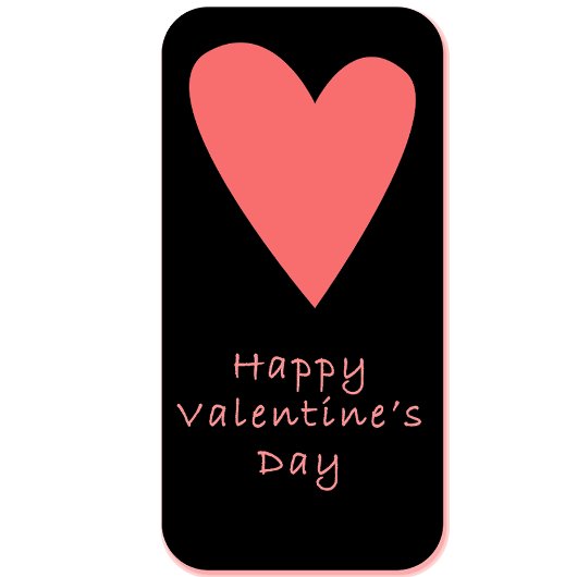 Happy Valentine’s Day Minimalist T-Shirt | Pink He Tシャツ