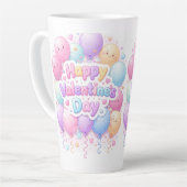 Happy Valentine’s Day Mug – Cute Love Gift カフェラテマグ (左アングル)