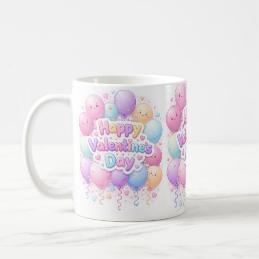 Happy Valentine’s Day Mug – Cute Love Gift コーヒーマグカップ (左)