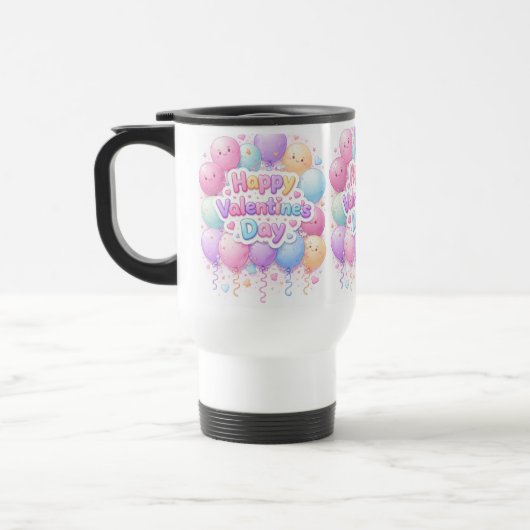 Happy Valentine’s Day Mug – Cute Love Gift トラベルマグ (左)