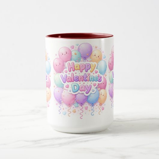 Happy Valentine’s Day Mug – Cute Love Gift マグカップ (中央)
