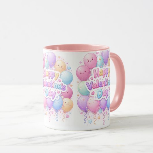 Happy Valentine’s Day Mug – Cute Love Gift マグカップ (正面右)