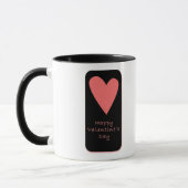 Happy Valentine’s Day Mug | Pink Heart Design マグカップ (左)
