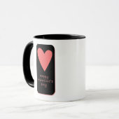 Happy Valentine’s Day Mug | Pink Heart Design マグカップ (正面左)