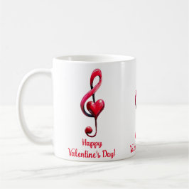 Happy Valentine’s Day Music of Love コーヒーマグカップ