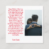 Happy Valentine’s Day Music of Love スクエア名刺 (裏面)