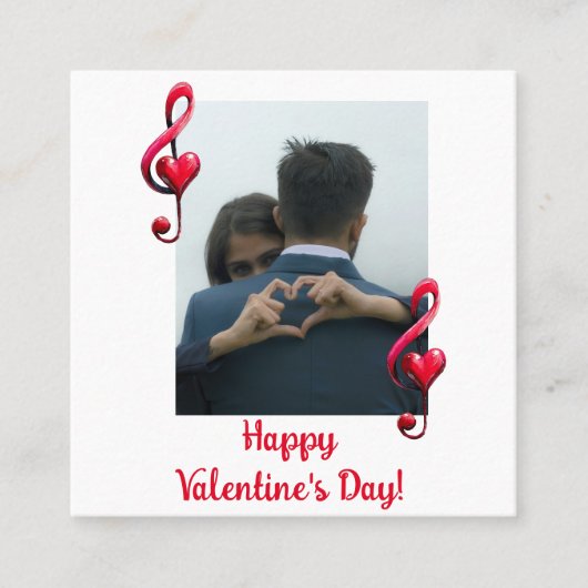 Happy Valentine’s Day Music of Love スクエア名刺 (正面)