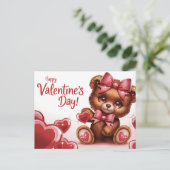 Happy Valentine’s Day Ourson -7 ポストカード (スタンド正面)