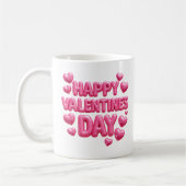 Happy Valentine’s Day – Personalized Photo & Names コーヒーマグカップ (左)