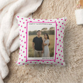 Happy Valentine’s Day Pink Heart Custom love クッション (ブランケット)