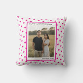 Happy Valentine’s Day Pink Heart Custom love クッション (正面)