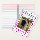 Happy Valentine’s Day Pink Heart Custom love ノートブック (内側)