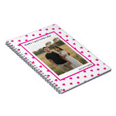 Happy Valentine’s Day Pink Heart Custom love ノートブック (右側)