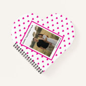 Happy Valentine’s Day  Pink Heart Custom love ノートブック (正面)