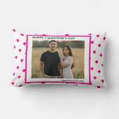 Happy Valentine’s Day  Pink Heart Custom love ランバークッション (正面)